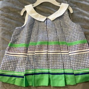NWT Janie and Jack 2t pleated  silky blouse. With a V back..